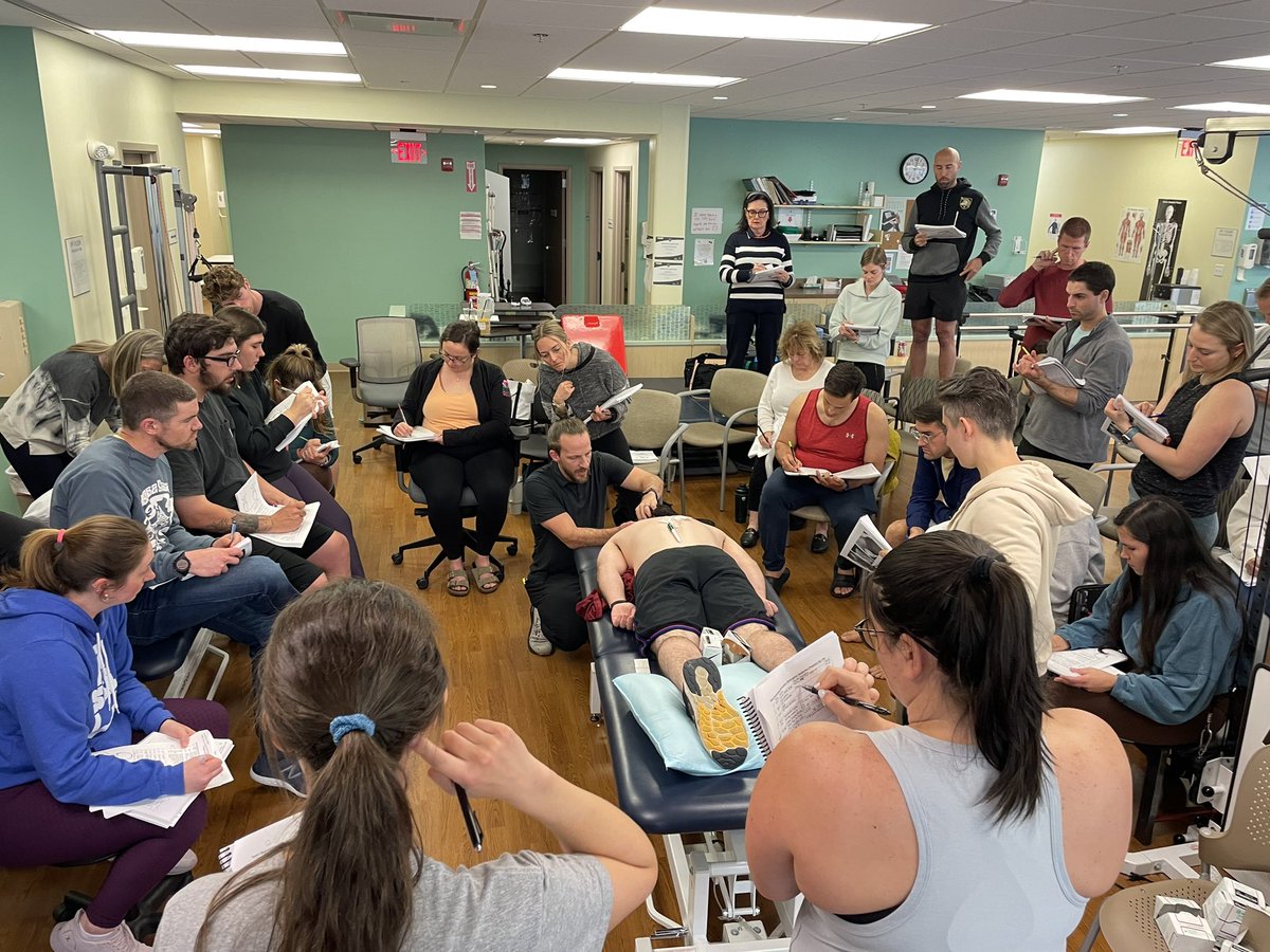 clintserafi's tweet photo. We are finished with DN-1 in New England! What a fantastic and bright group of clinicians here in the Boston area. #aamtfellowship @DrDunning @RayButtsDPTPhD https://t.co/Ita9kl6Ua8