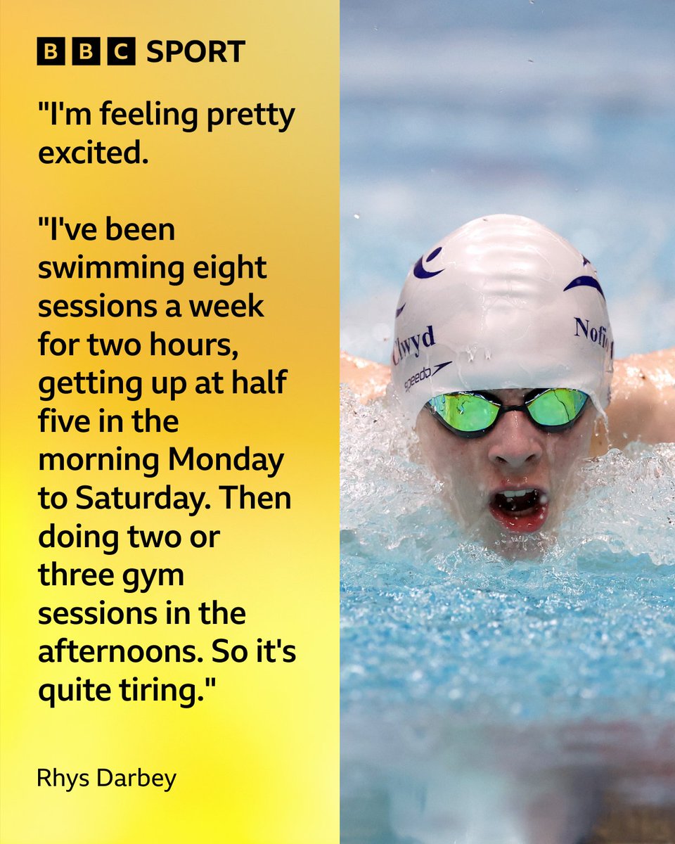 Welsh teenager Rhys Darbey says it feels like the hard work has paid off after he was officially selected for the 2024 Paralympic Games 🏊

#BBCSwimming