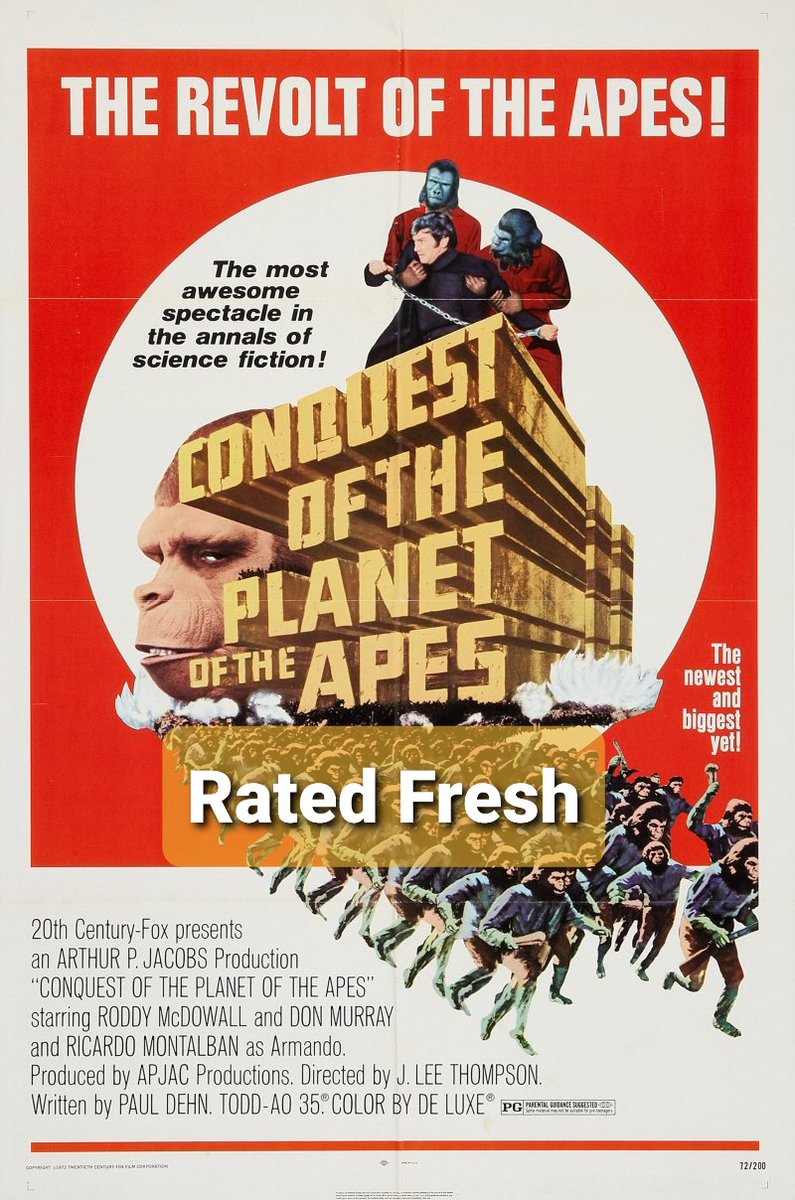 #ConquestofthePlanetoftheApes 3 & 1/2 out of 5 #MovieReview #RatedFresh