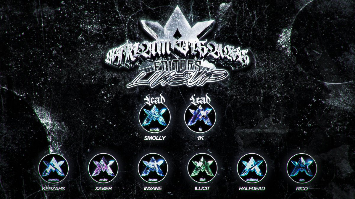 Introducing Atrium Visuals 2024 🔥🚀 
Official Editors Lineup 📽️

<a href="/ohsmolly/">smolly</a> 
<a href="/everytthing1k/">Everytthing1K</a> 
@Kerzahs
<a href="/xaviershewrote/">xavier</a>
<a href="/Insan3Edits/">Insan3</a>
@illicitGee
<a href="/retiredjunkie/">halfdead</a>
<a href="/RIC0VFX/">rico</a>