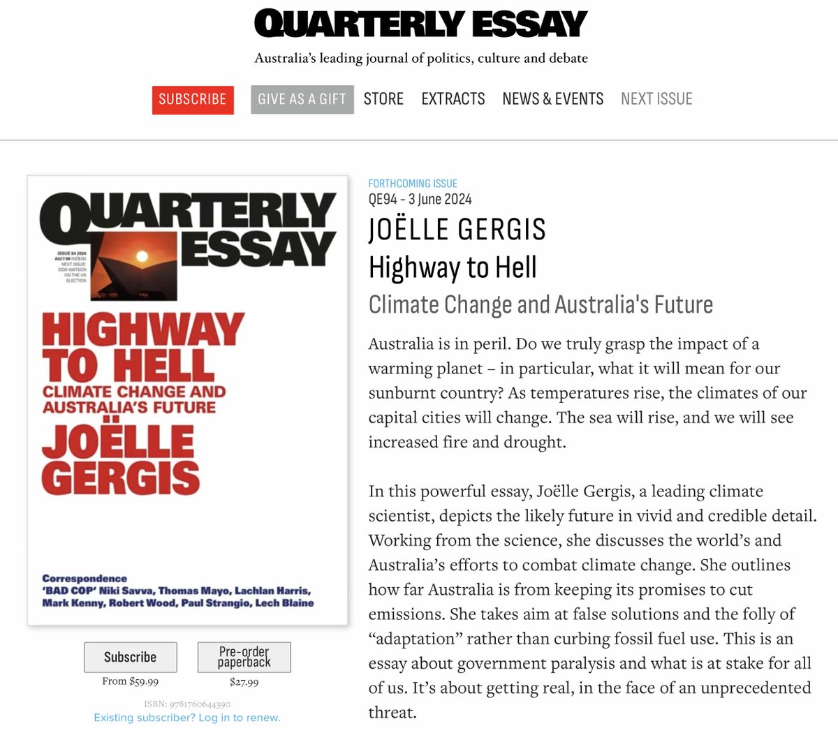 Melbourne friends! I'll be speaking about my new essay <a href="/ReadingsBooks/">Readings</a> in Hawthorn on 6 June. Please come along and say hi. Tickets here: readings.com.au/events/joelle-…