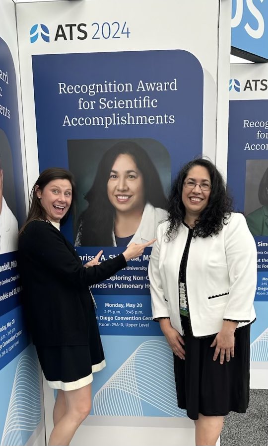 HopkinsPCCM's tweet photo. Congratulations to Dr. Larissa Shimoda on her well-deserved Recognition Award for Scientific Accomplishments for her work on Ion Channels in Pulmonary Vascular Disease #ATS2024 https://t.co/nJVRmAvIDU
