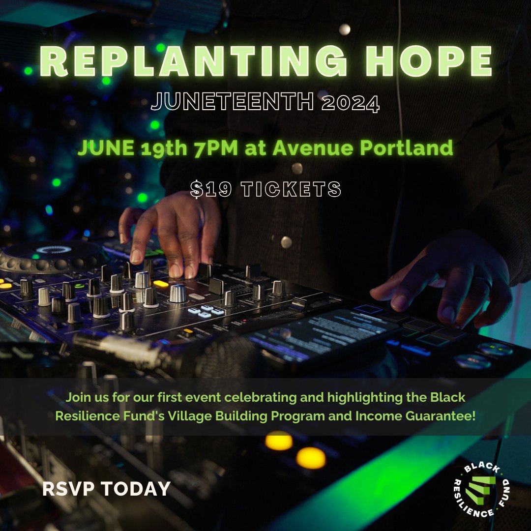 To mark the significant milestones of our cohort members &amp; to further our fundraising efforts, we are hosting our inaugural Juneteenth Event: Replanting Hope— a celebration of sowing seeds of hope &amp; witnessing the growth of our community initiatives. RSVP: bit.ly/3wT5WnT