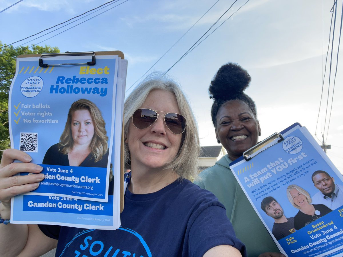 The team is out tonight in #CamdenCountyNJ #Budget #Environment #GoodGovernment #JunePrimary2024