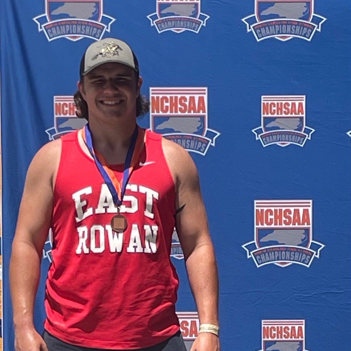 Congratulations to Jacob Butler for his 3rd place finish in shot put today at the state track meet! All our Mustangs did great and we are proud of you. #wEReast