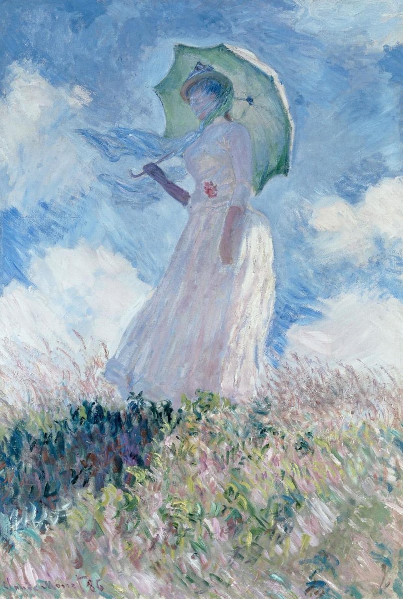 Arteymas_'s tweet photo. Claude Monet, mujer con una sombrilla frente a la izquierda, 1886 https://t.co/52RSt2zeKE