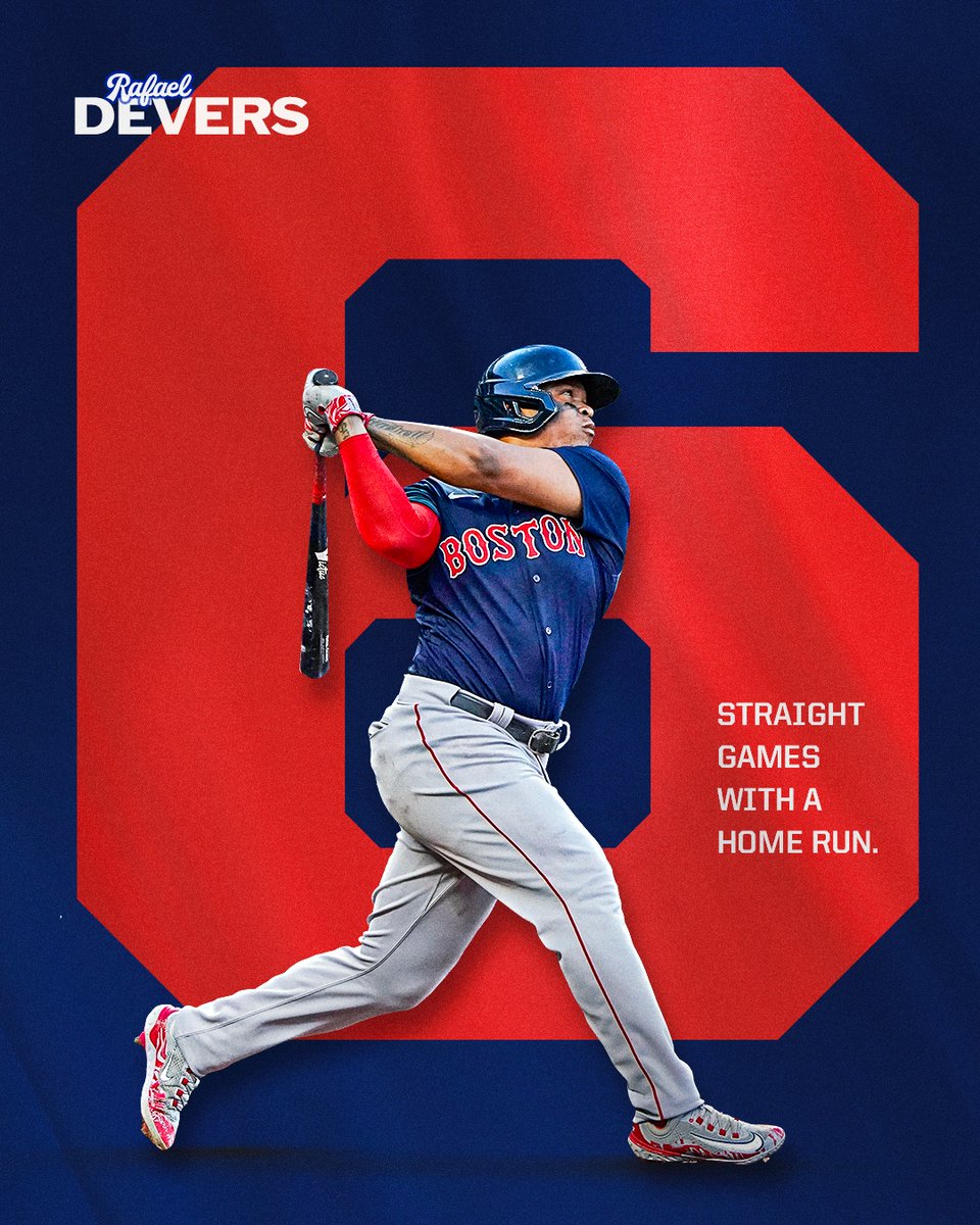 Rafael Devers sets a new <a href="/RedSox/">Red Sox</a> record by homering in SIX straight games!