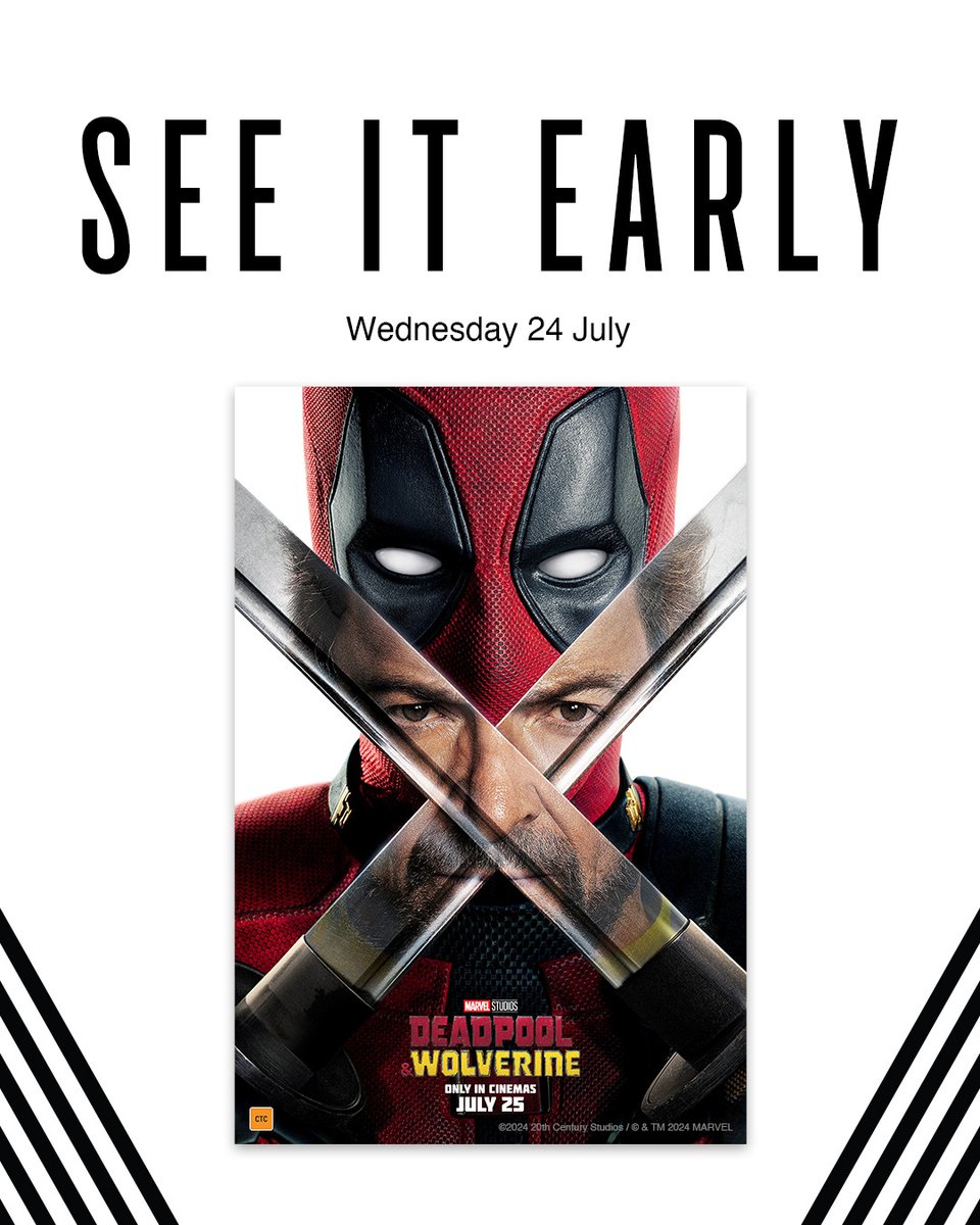 Hugh’ve got a date with destiny. ❤️💛Book your tickets to experience #DeadpoolAndWolverine EARLY at our Advance Screenings July 24: bit.ly/EventCinemasDe…