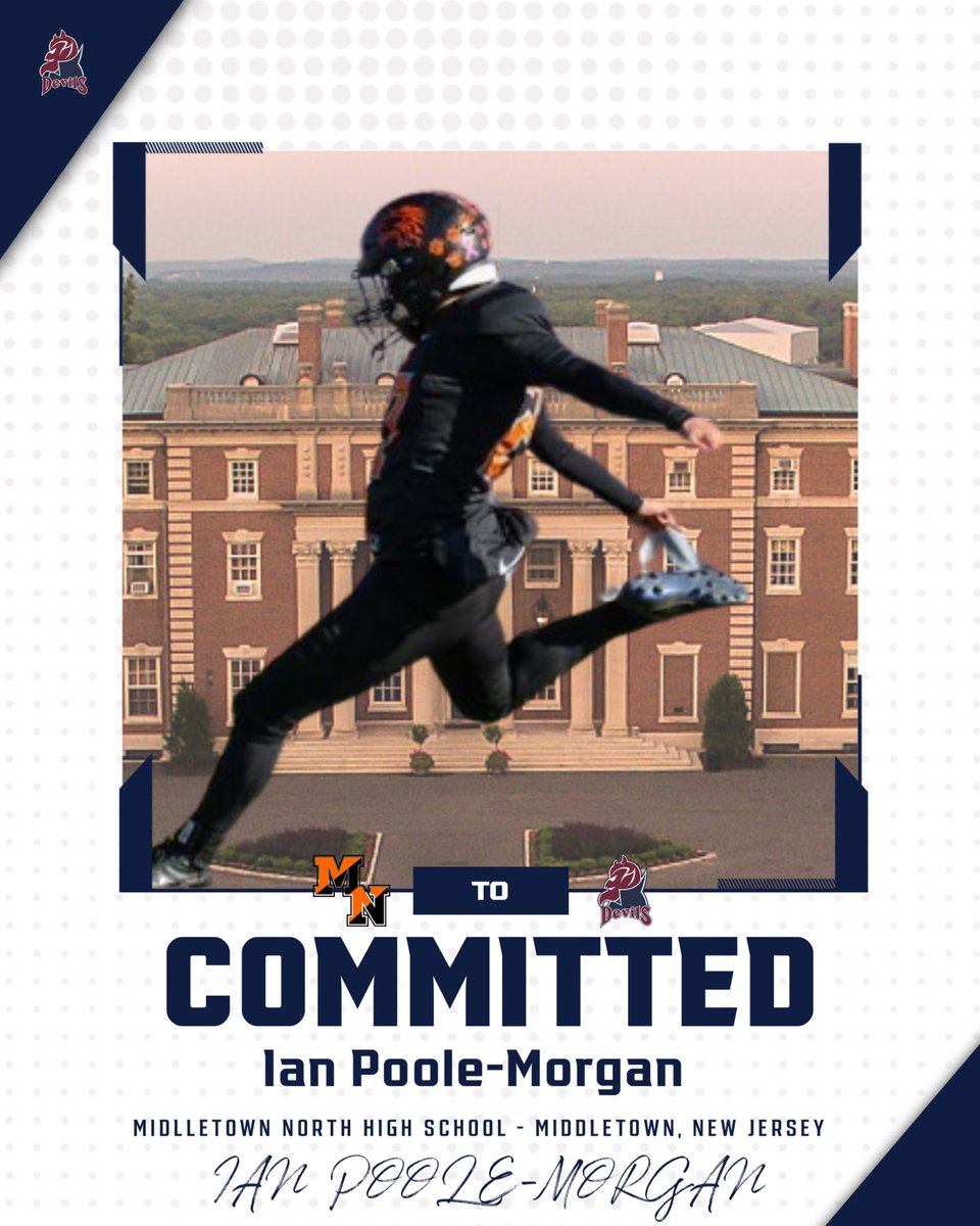 FDUFootball's tweet photo. Welcome to the Devils Family!

Ian Poole-Morgan
🏈 Kicker
📚 Middletown North HS
📍 Middletown, NJ

#FamilyDedicatedUncommon
#Team50 https://t.co/jTgRk9GJjE