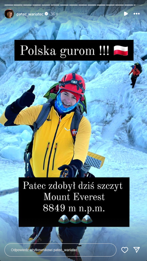 ZROBIŁ TO, MOUNT EVEREST JEST JEGO - PATEC PIERDOLONY GOAT 

teraz jeszcze zejście