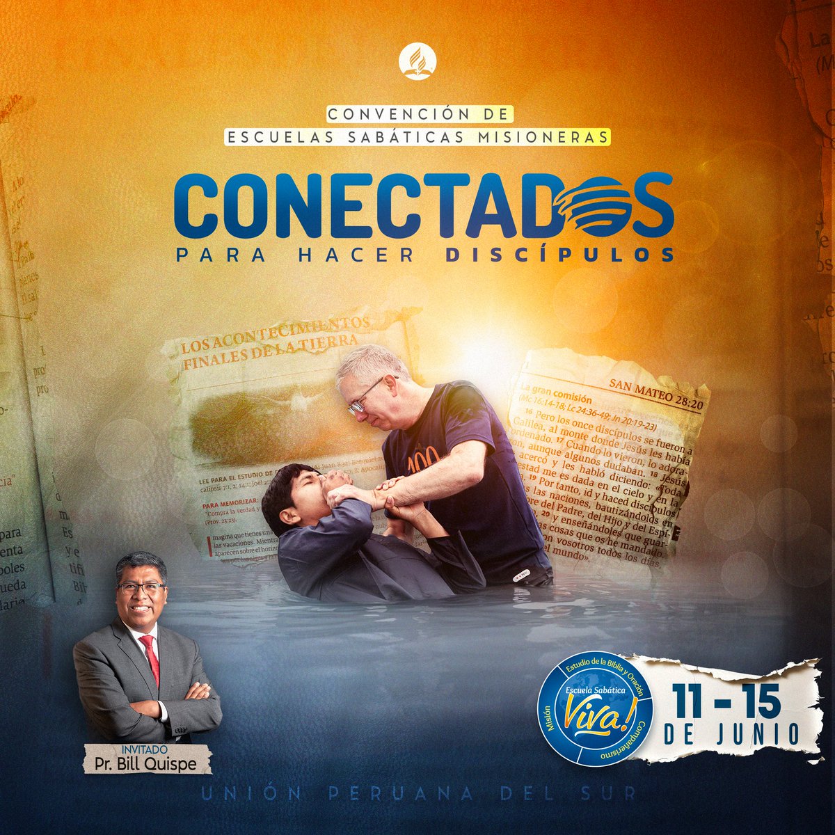 🔴#Invitación📩✨| ¡Nos preparamos! Del 11 al 15 de junio se desarrollará la Convención de Escuelas Sabáticas Misioneras #ConectadosParaHacerDiscípulos. 👥📖🙏

La Escuela Sabática no se detiene, el corazón de la iglesia siempre activo. #Juntos y #conectados 🔌✨

#EvangelismoUPS