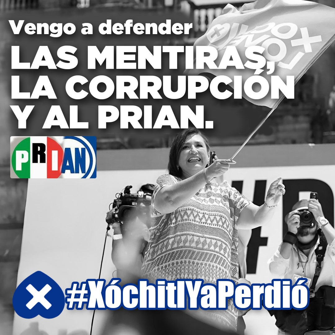 #XóchitlYaPerdio esta contienda y las encuestas postdebate lo demuestran, según ella ningún hombre la manda y luego llega Marko Cortés y le da indicaciones que es lo que tiene que decir. Todas su mentiras y sus engaños muestran su verdadera cara, además no tiene propuestas