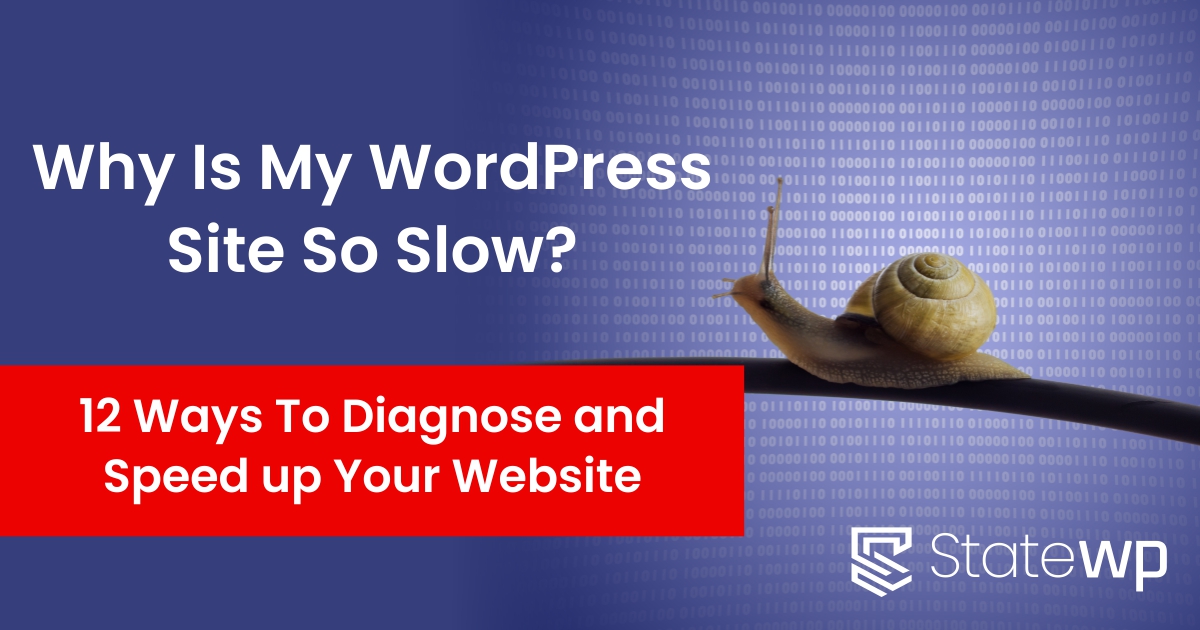 state_wp's tweet photo. “Why is my #WordPress site so slow?” you ask. Chances are, it’s one of 13 common reasons. Read our guide and give your website a turbo boost.

https://t.co/B1F4oQxJCb https://t.co/rwnkWViooP