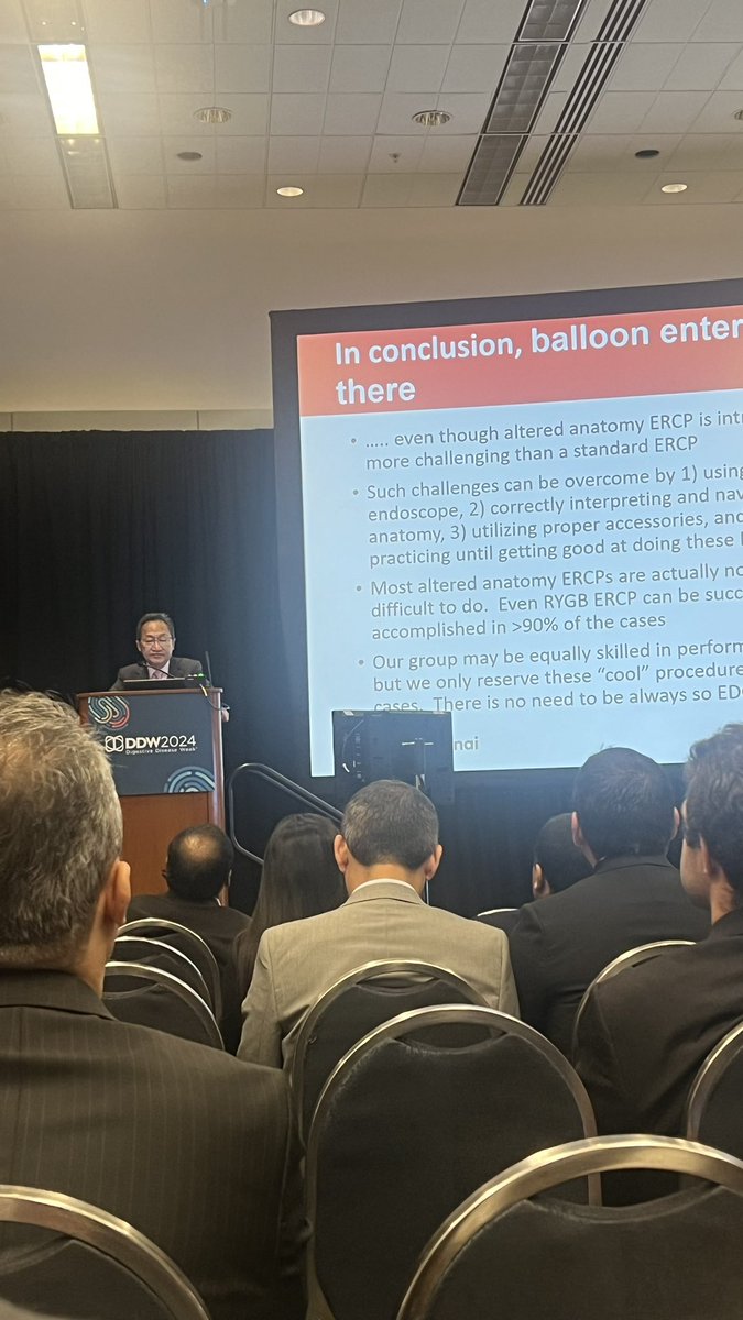 Amazing debate at #DDW2024 with Dr. Simon Lo and Dr. Mandeep Sawhney on endoscopy in patients with altered anatomy after Roux-en-Y Gastric Bypass (balloon enteroscopy vs. EDGE)

#BariatricSurgery #endoscopy <a href="/DDWMeeting/">Digestive Disease Week</a>