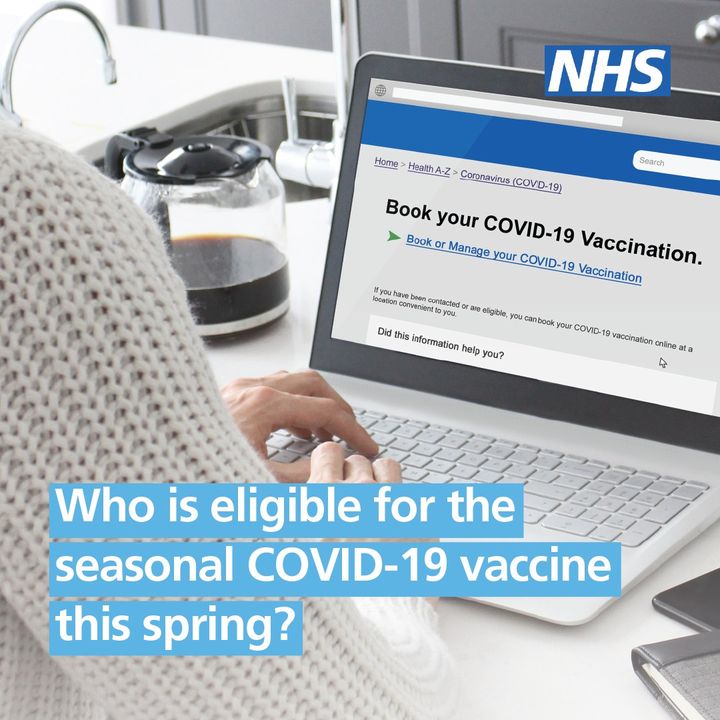 Anyone aged 75 or over, or who has a weakened immune system, can now book their seasonal COVID-19 vaccine online or on the NHS App. You don't need to wait to be invited. Find out more at nhs.uk/book-vaccine