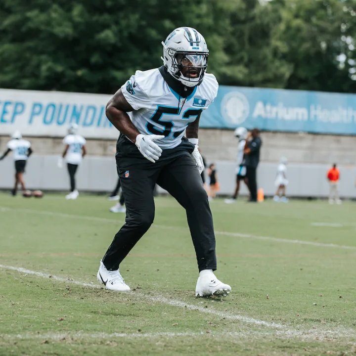 Carolina Panthers first day OTA's, Claudin Cherelus LB from Alcorn State