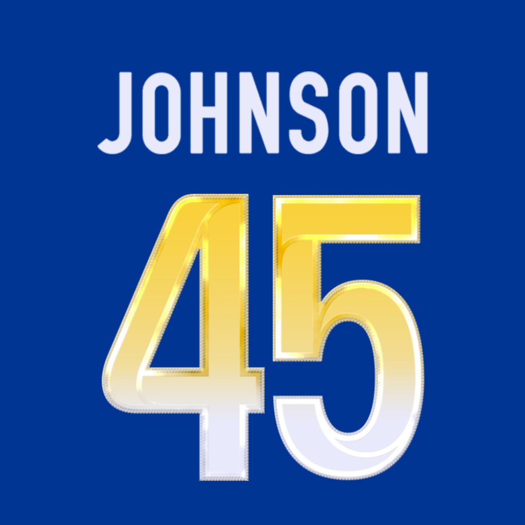 Los Angeles Rams TE Neal Johnson is wearing number 45. Last assigned to Camren McDonald. #RamsHouse