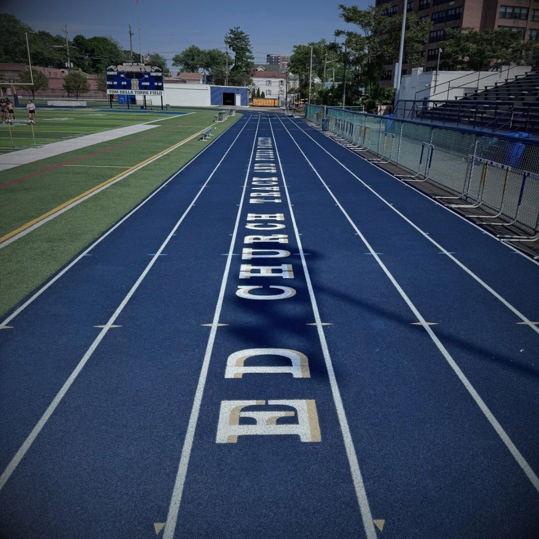 On May 17, 2024, after facility renovations, we rededicated our track to Comet Legend, Ed Church! #cometpride 📸@picsbyisana