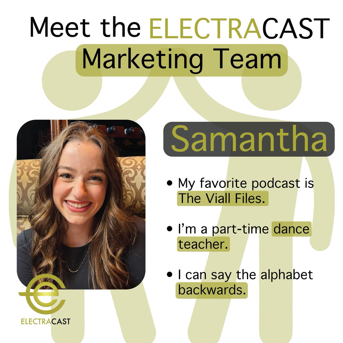 Meet our newest intern, Samantha! 📺✨ Big fan of The Viall Files and reality TV. Fun facts: She's a part-time dance teacher and can say the alphabet backwards! 🕺🔤 #WelcomeSamantha #InternIntro