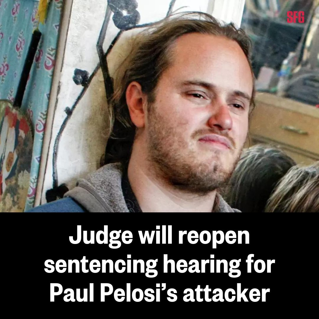 The federal judge who sentenced the man convicted of violently attacking Nancy Pelosi’s husband said Saturday that she would reopen the sentencing portion of the case later this month 📝: trib.al/CGxHYQq