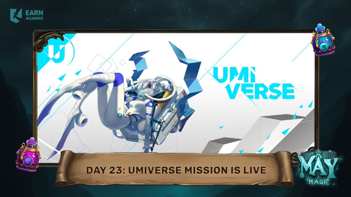 ✨A new mission is LIVE, wizards! 🧙‍♂️ Dive into Umiverse (@umiverseio) a haven crafted for otakus by otakus 🎮 🪄 Start today's adventure here: earnalliance.com/may-magic?utm_…