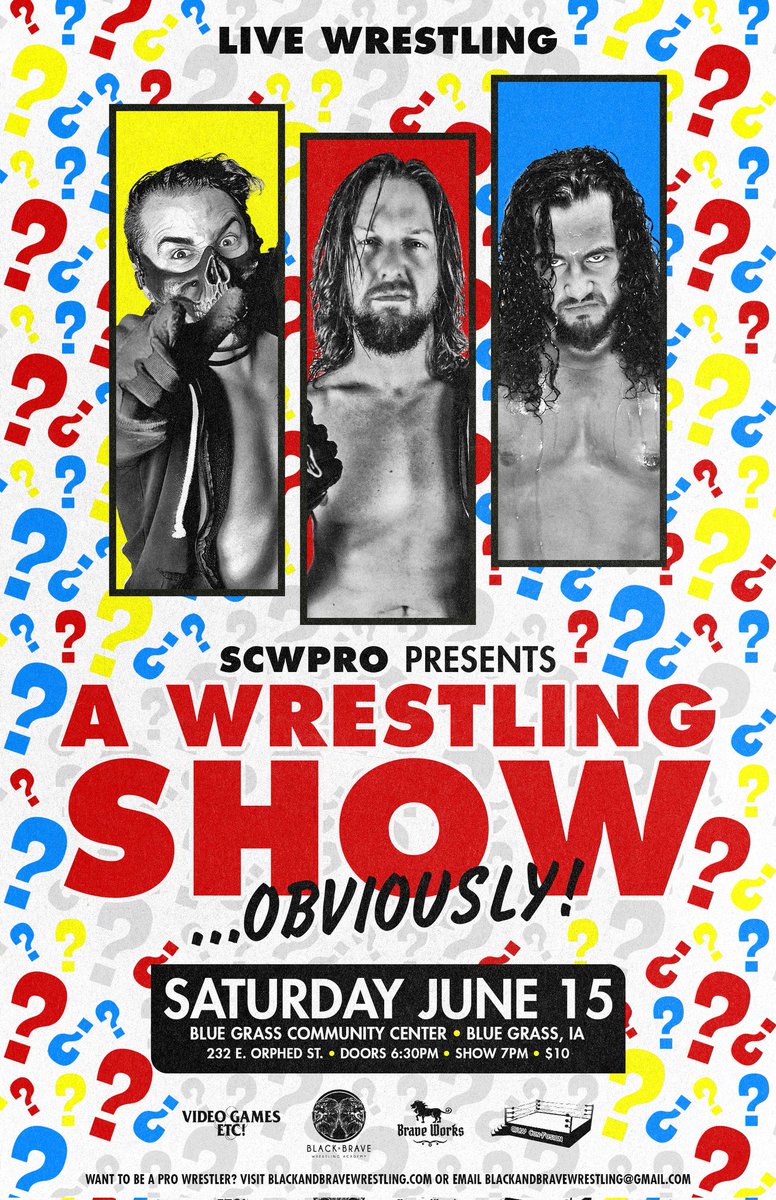 SCWPro (@scwpro) on Twitter photo Your next opportunity to see us at the Blue Grass Community Center comes on June 15th when <a href="/videogamesetc/">Video Games Reviews</a> & <a href="/thenovaofcass/">Cassonova Kamerer</a> present...
A Wrestling Show... Obviously!
๐น 7pm start
๐น Tickets just $10
Let's party in Blue Grass! #WWERaw Your next opportunity to see us at the Blue Grass Community Center comes on June 15th when <a href="/videogamesetc/">Video Games Reviews</a> & <a href="/thenovaofcass/">Cassonova Kamerer</a> present...
A Wrestling Show... Obviously!
๐น 7pm start
๐น Tickets just $10
Let's party in Blue Grass! #WWERaw