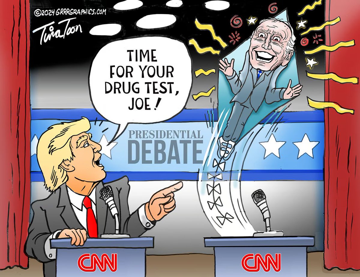 Donald Trump wants to debate Joe Biden. He came out to say there is a caveat to his debate with Biden. Biden must take a drug test to make sure he is mentally alert & not 'high' . During Biden's STOU address, many believe he was high on amphetamines. Do you? 🤔