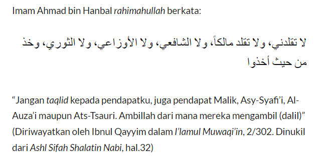 ▪️Pendapat Ulama Bukanlah Dalil▪️ Para ulama rahimahumullah mengatakan: أقوال أهل العلم فيحتج لها ولا يحتج بها “Pendapat para ulama itu butuh dalil dan ia tidak dijadikan sebagai dalil” konsultasisyariah.com/44132-apakah-s…