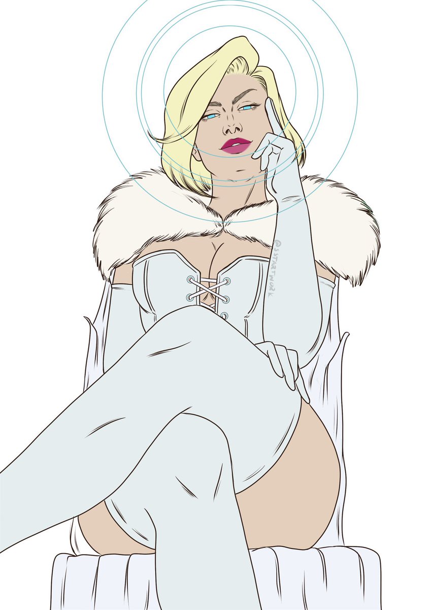 Saw a cool pose on Pinterest and immediately thought 90s Emma Frost 😊 #WIP