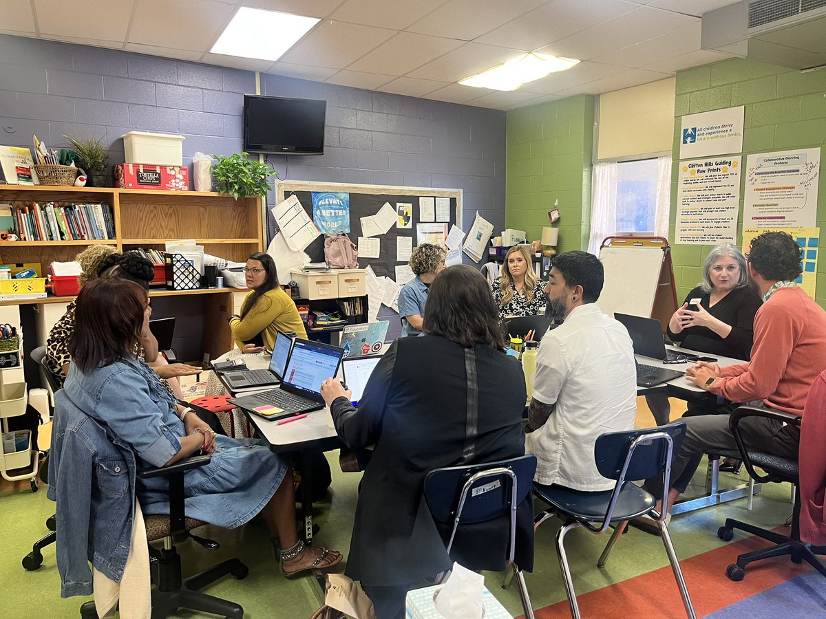 What a joy to facilitate the End Of Year review w/ @WandaMcClure at Clifton Hills ES today as we evaluated the impact on 3 Dimensions of Student Achievement through powerful reflections, data analysis, strategic planning, and vision setting! @ELeducation @HillsElem