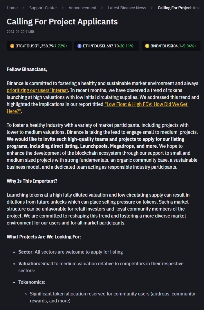 Kraken and #Binance both posted today that they want to list more coins, and it seems they want you to fill out the form. blog.kraken.com/product/accele…, 
binance.com/en/support/ann…