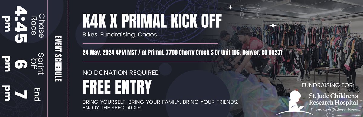 Last year, we went big for @StJudePLAYLIVE 

This year...Bigger doesn't even begin to describe it.

Friday, May 24th @ 4pm MDT - Kilometers 4 Kiddos returns and you're invited

twitch.tv/generalelost