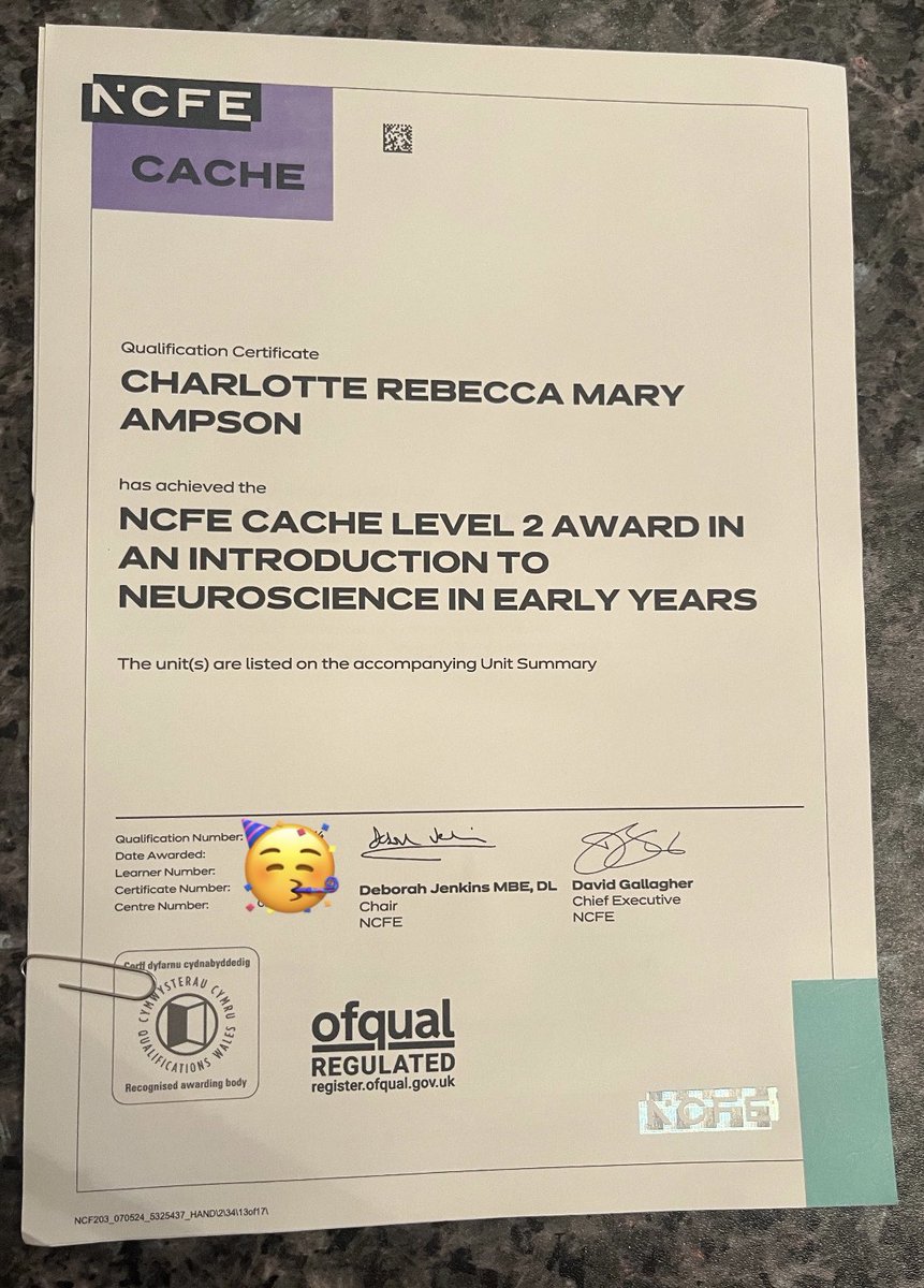 Neuroscience in Early Years Course Completed! Such an interesting course, loved completing this through Boston College 💛 <a href="/StThomasBoston/">St Thomas’ CE Primary Academy Boston</a> 🥳