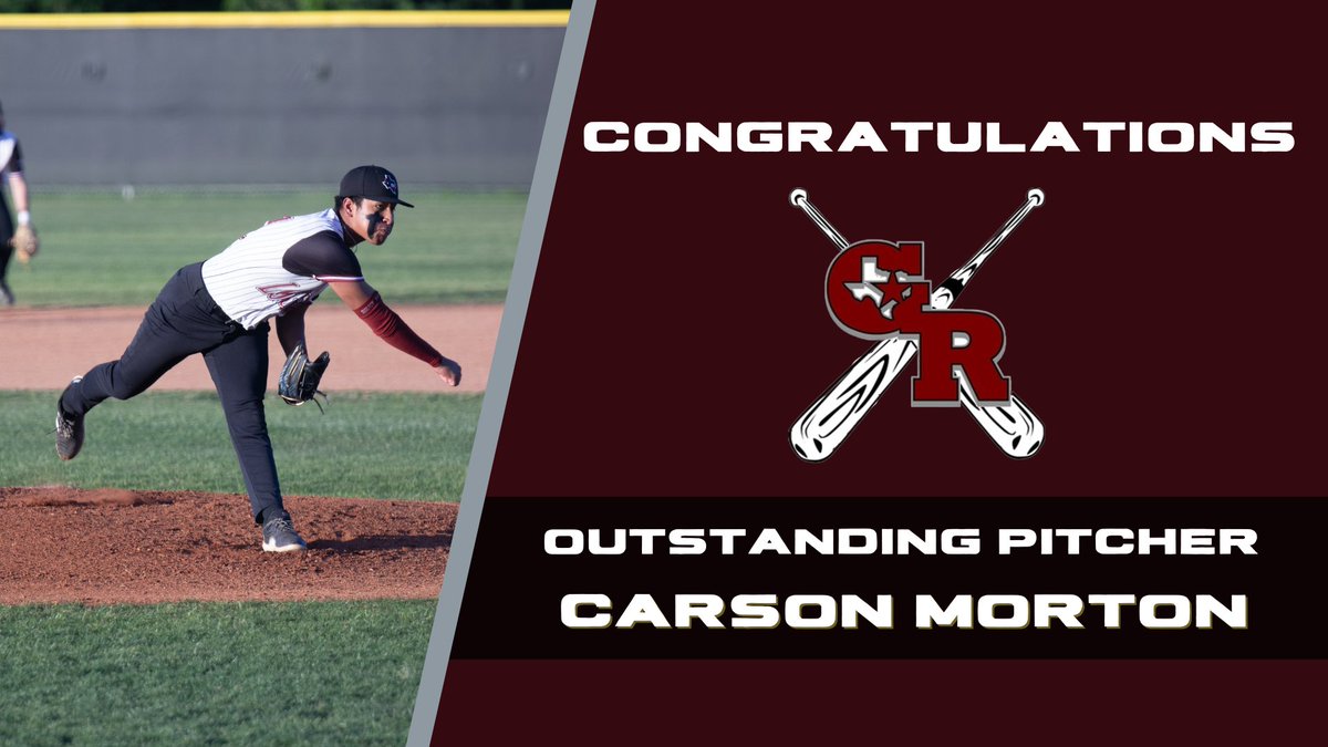 Congratulations to this year's #OutstandingPitcher winner, @CarsFelixMorton! #WeAreGR #LonghornBSB