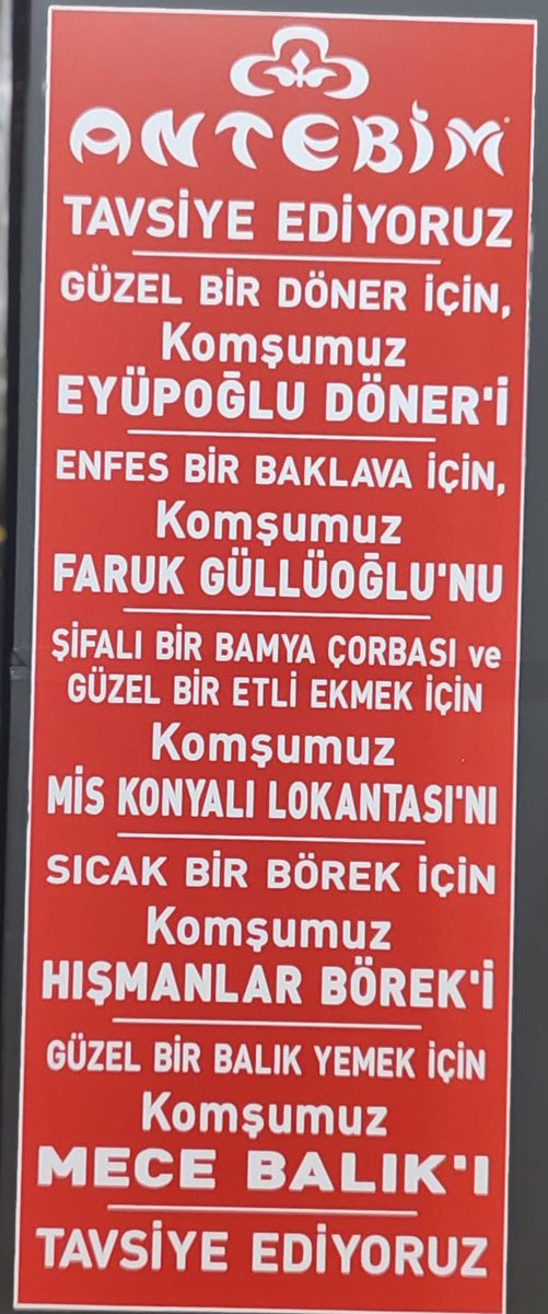 CemalCinar_'s tweet photo. Müslüman tüccarda olması gereken dayanışma ve yardımlaşma ruhu budur. Bu ahlâkı diri tutan " Antebim" adlı iş yeri sahibi İlhami hocamdan Allah razı olsun. Örnek bir davranış. Tebrikler. https://t.co/BSfiEZ9NTA