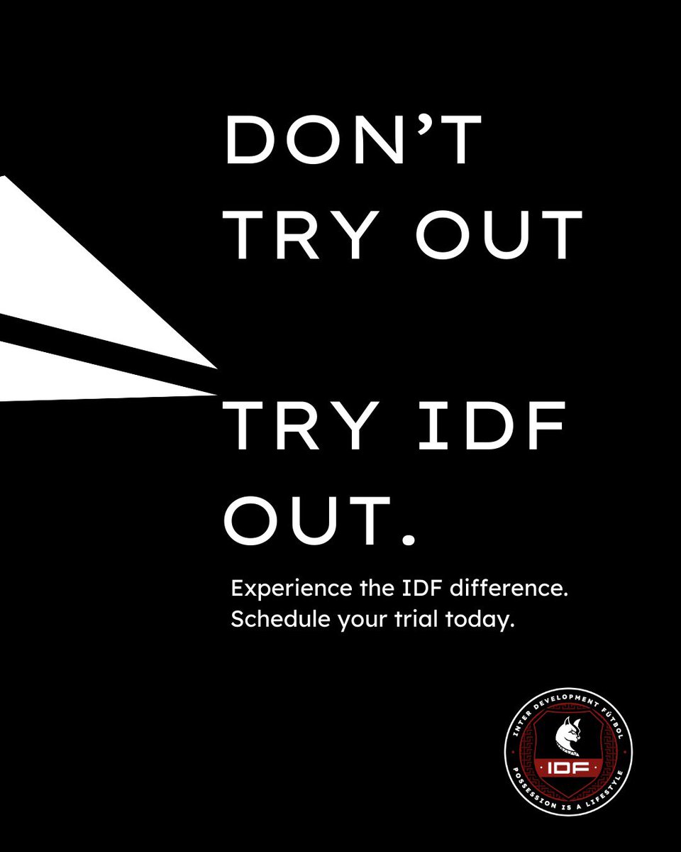 docs.google.com/forms/d/e/1FAI…

We don't believe in tryouts where hundreds of kids compete for the attention of a few coaches in a short amount of time.

Experience the IDF difference.

Schedule your trial today.