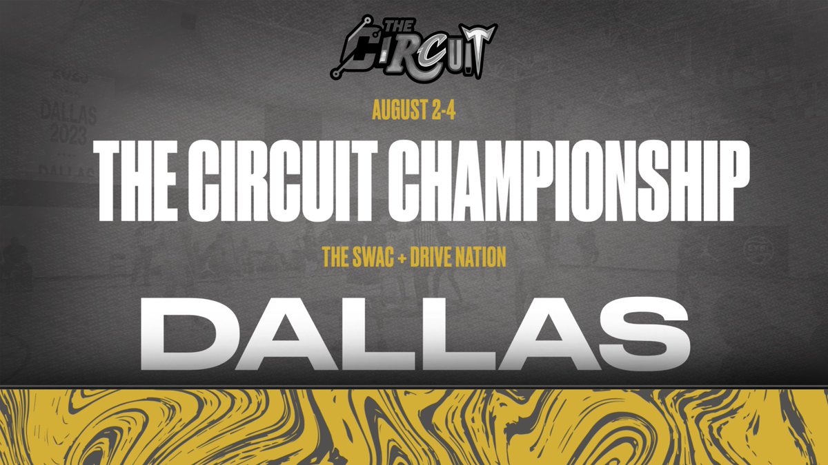 🏆 The Circuit National Championship 🏆 @TheCircuit's final stop will crown National Champions at 4⃣ different age levels 👑 📍 Dallas, TX 🏀 The SWAC + Drive Nation 🆚 17U-14U 🎟️ Invitation-Only Apply to play ⤵️ thecircuithoops.sportngin.com/register/form/…