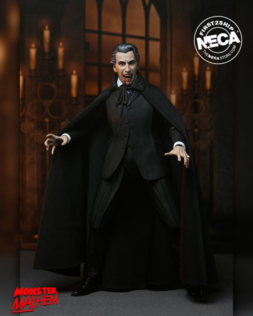 NECA is turning several icons from the Hammer House of Horror into action figures, and first up is Christopher Lee from Horror of Dracula (1958)! bloody-disgusting.com/toys/3813156/h…