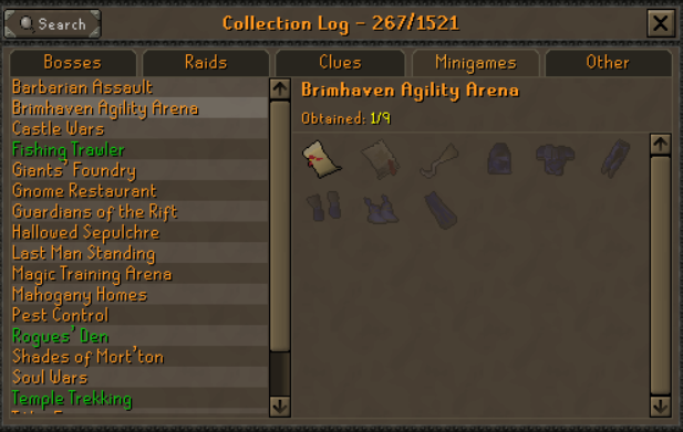 NokomisM's tweet photo. @JagexAsh Why does the Brimhaven Collection Log still Require us to dye the set when we now have 9 other sets to choose from? https://t.co/mNcbuphnBx