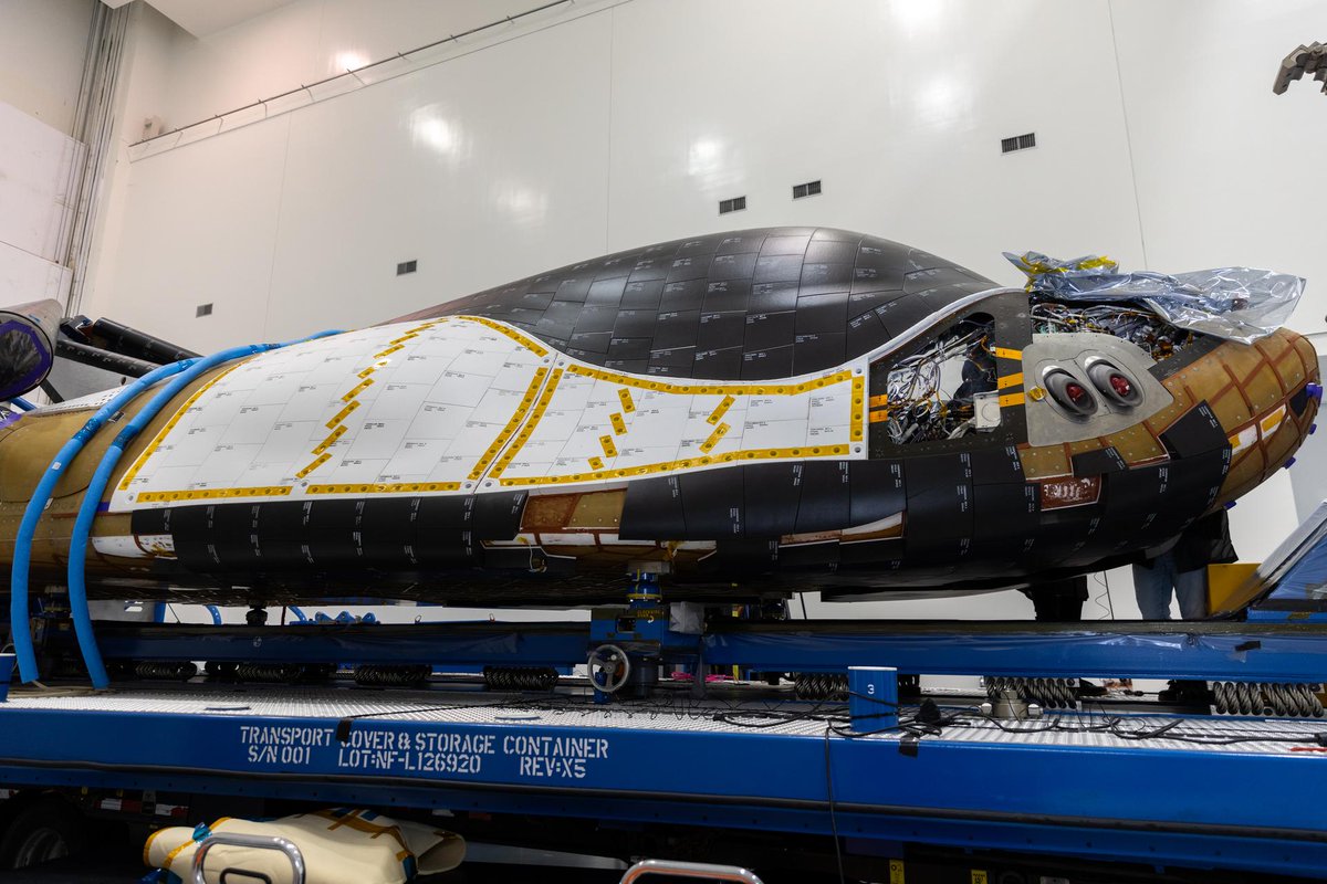 The spaceplane has arrived! @SierraSpaceCo's Dream Chaser spaceplane, named Tenacity, has arrived from @NASAArmstrong. Tenacity will undergo final testing and prelaunch processing at the SSPF ahead of its first flight to @Space_Station. More: go.nasa.gov/44P4Ztj