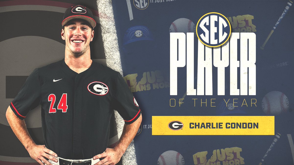 ⚾️ 2024 #SECBSB Player of the Year

🐶 Charlie Condon, <a href="/BaseballUGA/">Georgia Baseball</a> 

🔗 secsports.social/bsbawards24