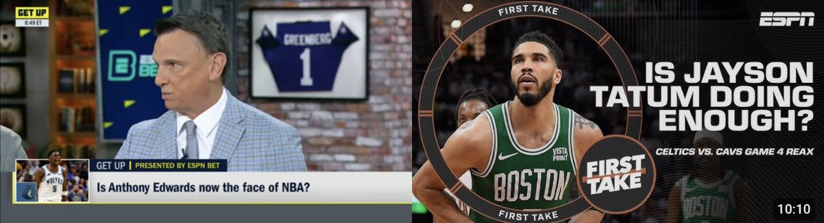 CelticsUnite18's tweet photo. How the media reacts to Anthony Edwards having 16 points on 6/24 FG vs. Jayson Tatum having 33 points on 11/25 FG.

Ridiculous bias going on right now. https://t.co/OqVkShiG8E