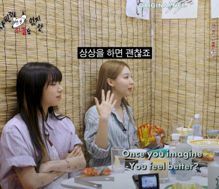AboutMusicYT's tweet photo. twice's nayeon talks about haters:

"you imagine that person in the pc cafe writing that while not even taking a shower, then you feel better" https://t.co/qaV3xPH6qO