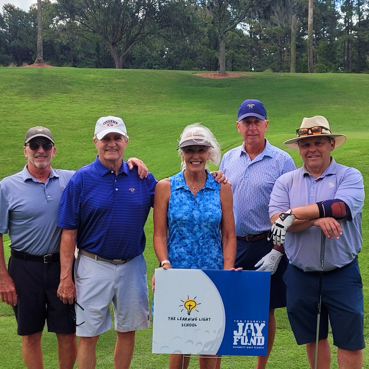 #bethere <a href="/tcjayfund/">Tom Coughlin Jay Fund</a>  fun day,  great folks,  and a great cause! Thanks,  #CoachCoughlin and 
<a href="/KelliCoughlin/">Kelli Coughlin</a>, <a href="/KevinChapman/">Kevin Chapman</a>, Carl Fox,  Tom Moynihan,  and my husband Amos Almand for a delightful day! Even if the golf kinda sucked!

A