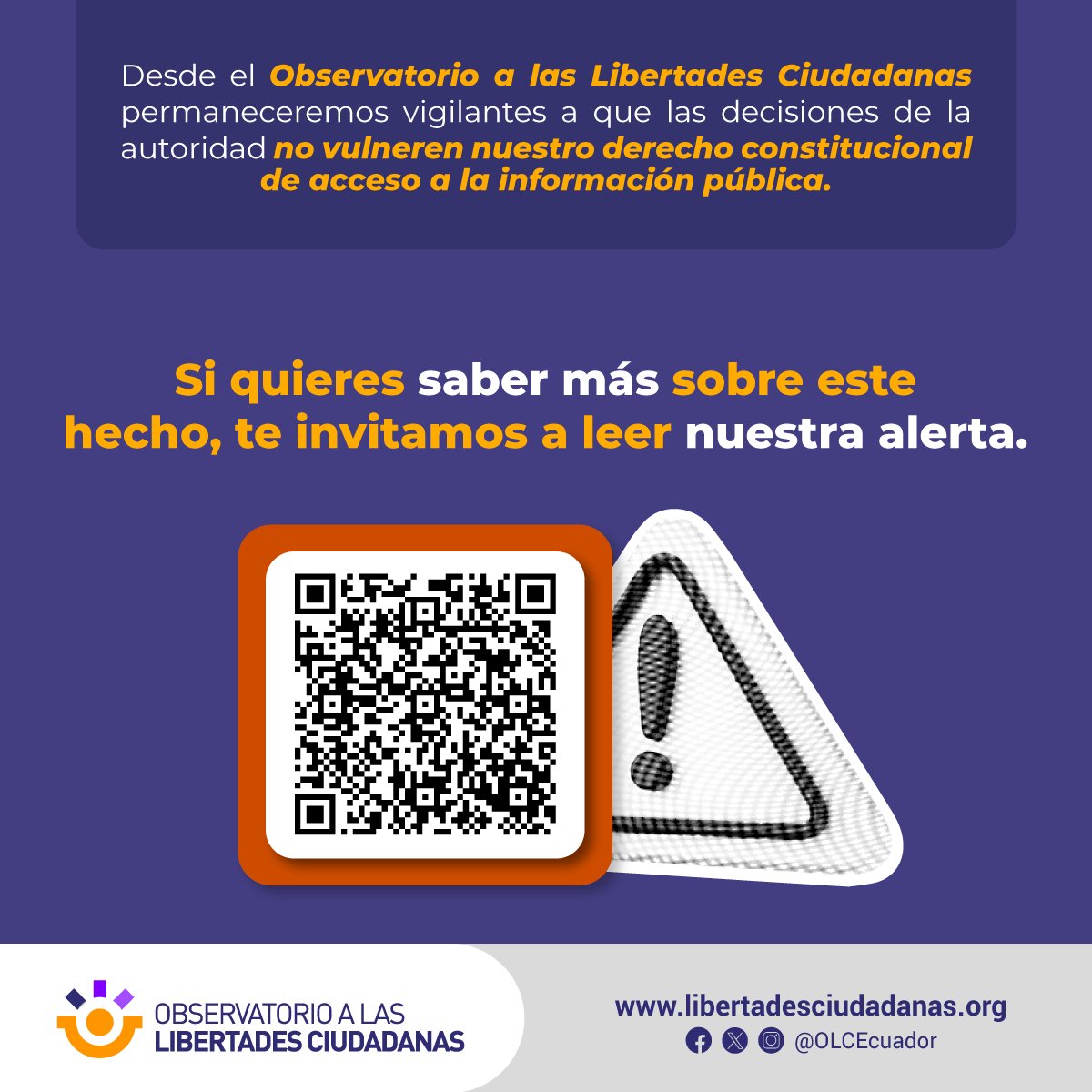 ALERTA | Un Acuerdo del <a href="/FinanzasEc/">Economía Finanzas Ec</a> permitiría a la institución clasificar información relacionada con las finanzas públicas. Exhortamos al Ministerio a ajustar la norma a lo dispuesto en la Constitución, la LOTAIP y los estándares internacionales.

👉bit.ly/44S30Vb