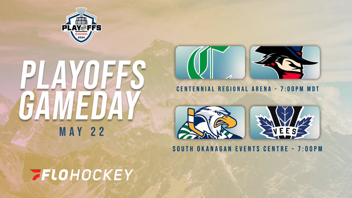 The #BCHLPlayoffs continue with both series in action tonight! 🔥 📺 flosports.link/47FS7XD