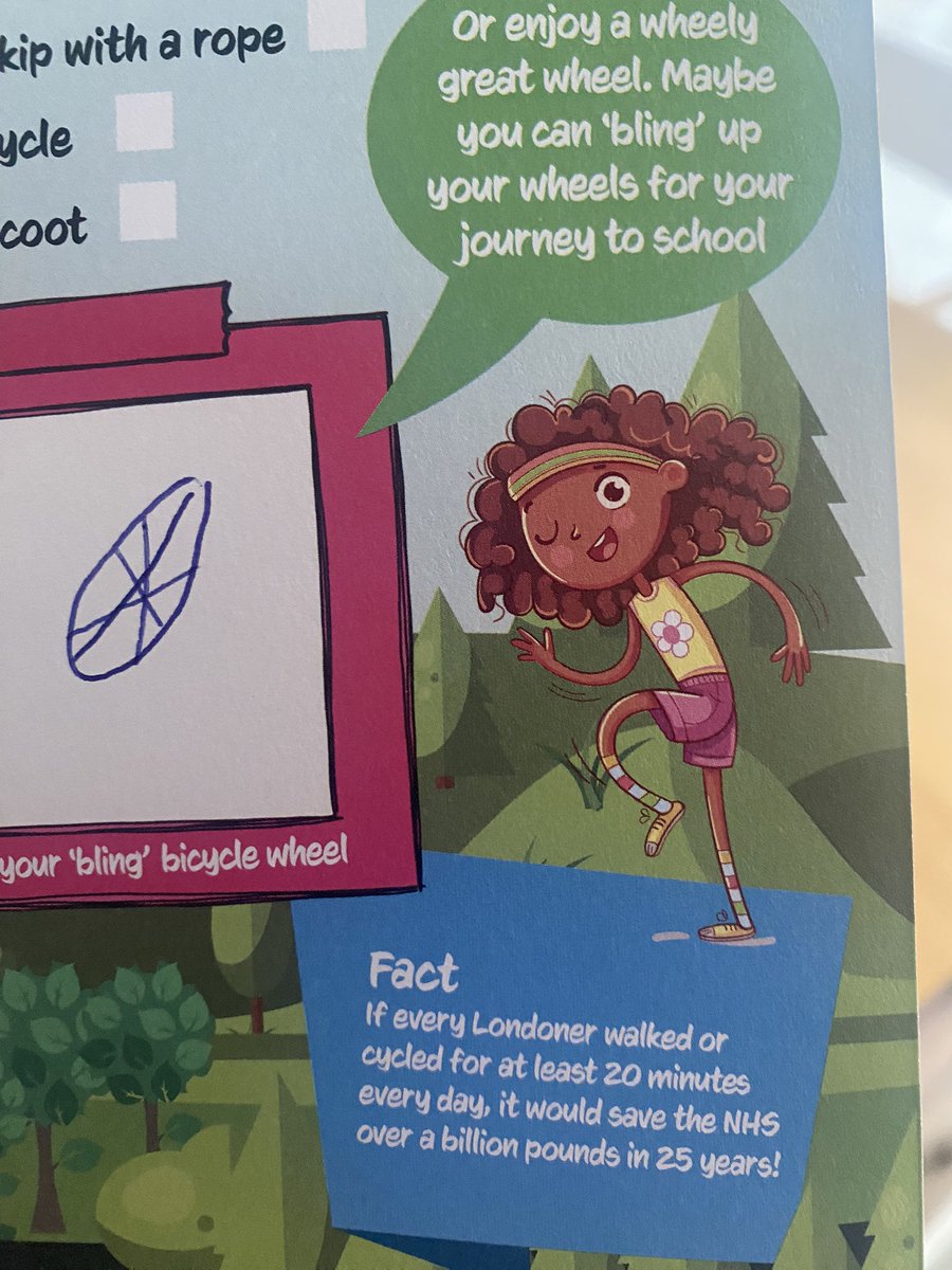 There are 👍 great facts in the Get Out Get Active Passport my son got from school this #WalkToSchoolWeek Did you know that 1/2 the cars on London roads in the morning are parents driving to school. By saving 1 in 4 of these we can save huge amounts of CO2 & improve air quality?