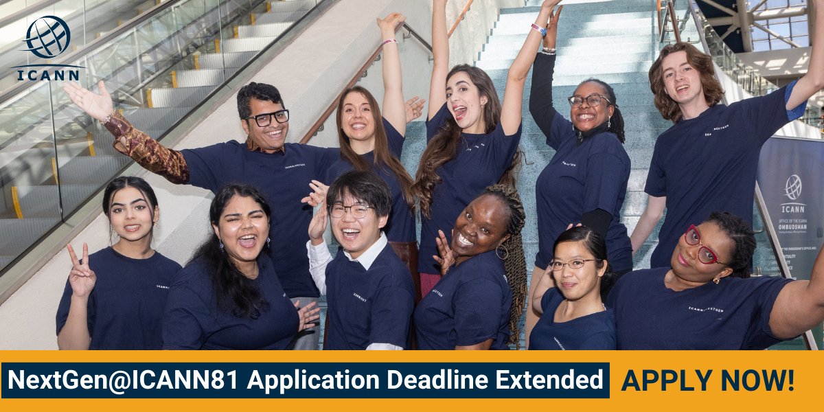 Deadline extended to 31 May 2024! #ICANN's NextGen program offers university students aged 18-30 in the Asia Pacific region a grant for travel expenses and a stipend to attend #ICANN81 in Istanbul, Türkiye. Apply now to join the program >> go.icann.org/4dKTEPb