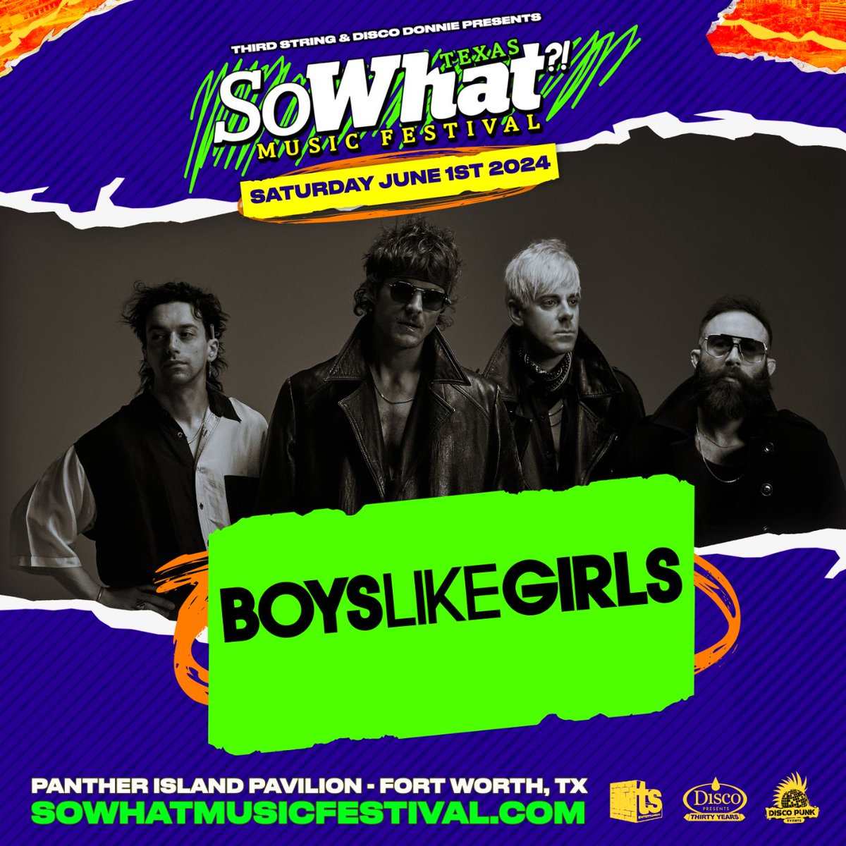 Maybe we'll see you in Fort Worth? Boys Like Girls joins us on June 1st at Panther Island Pavilion for an unforgettable night ❤️ sowhatmusicfestival.com