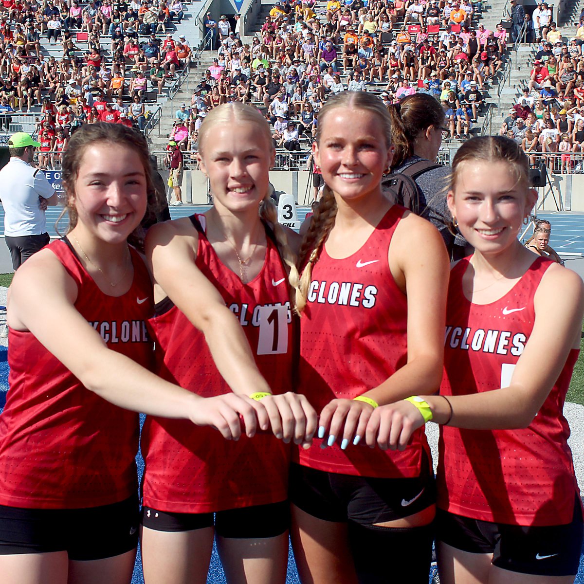 HCSDActivities's tweet photo. Congratulations to the Girls' Track Team on their success at State Track:
3000 - Lindsey Sonderman - 4th
1500 - Lidnsey Sonderman - 3rd
400 H - Abby Broeckelman - 20th
Distance Medley - Kami Stork, Sammie Ineson, Aubree Wegner, Lindsey Sonderman - 17th

Great Season, Cyclones! 🌪️ https://t.co/0BvT9seWQt